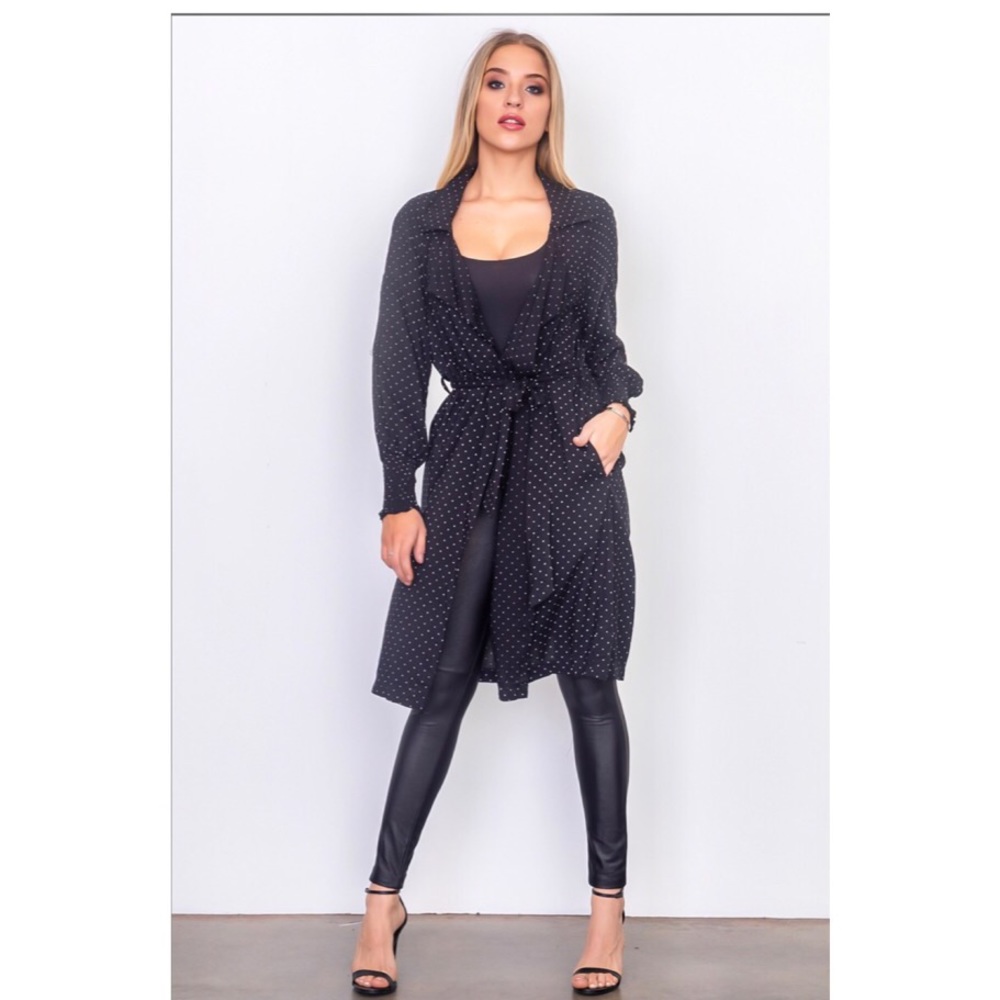 Black Mini Polka Dot Cardigan